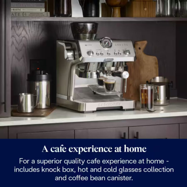 DeLonghi Bean to Cup Coffee Machine With La Specialista Opera Home Cafe Kit - Metal | EC9555.M - Image 9